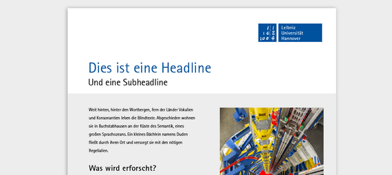 Wissenschaftliche Poster im Design der Leibniz Universität