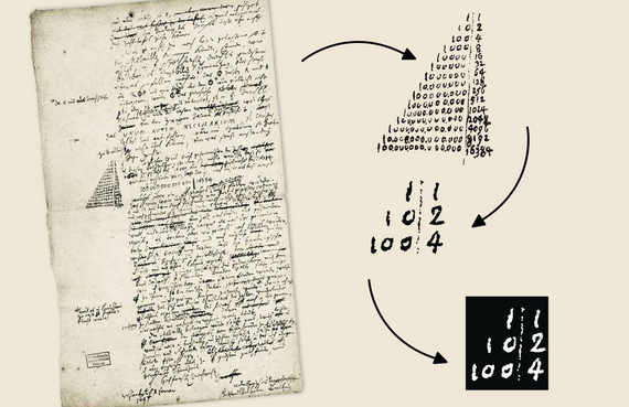 Auszug des Neujahrsbriefs von Leibniz mit Herleitung des Logos der Leibniz Universität
